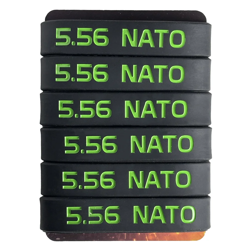 6er-Pack Magazinmarkierungsband für 5,56 Nato Magazinmarkierungsgummiband Rutschfest Praktische Identifizierung für die Sicherheit von Waffen
