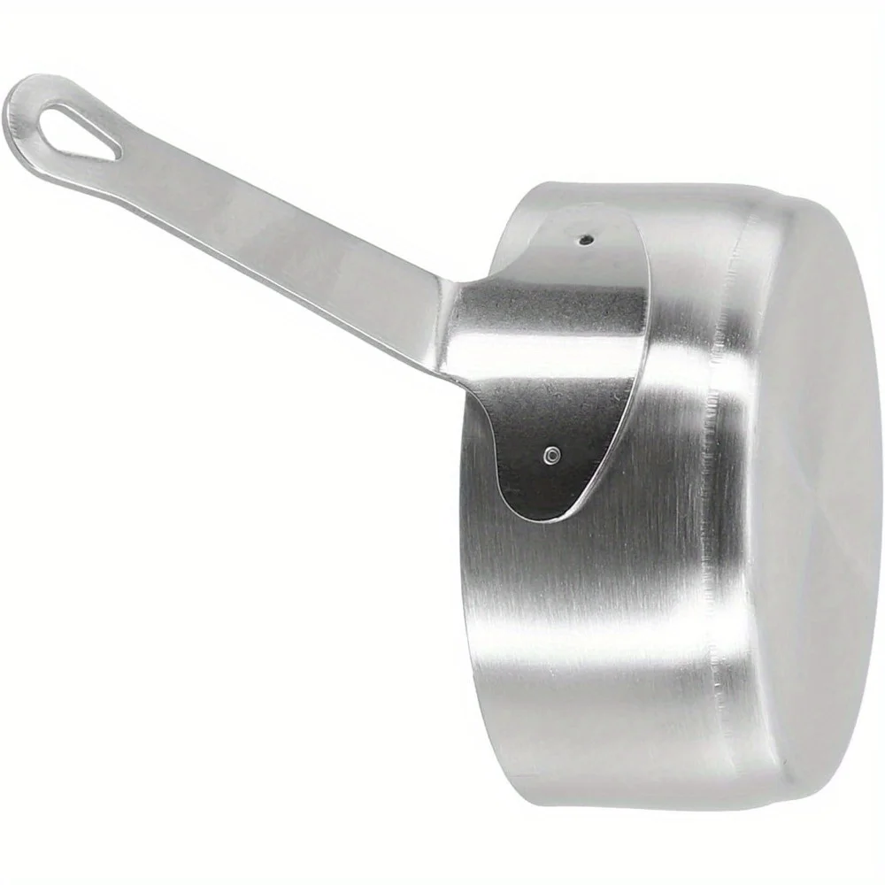 Single Piece Milk Saucepan, 304 Stainless Steel, 1000Ml Mini Pot For Melting Butter And Coffee, Featuring Dual Pour Spouts