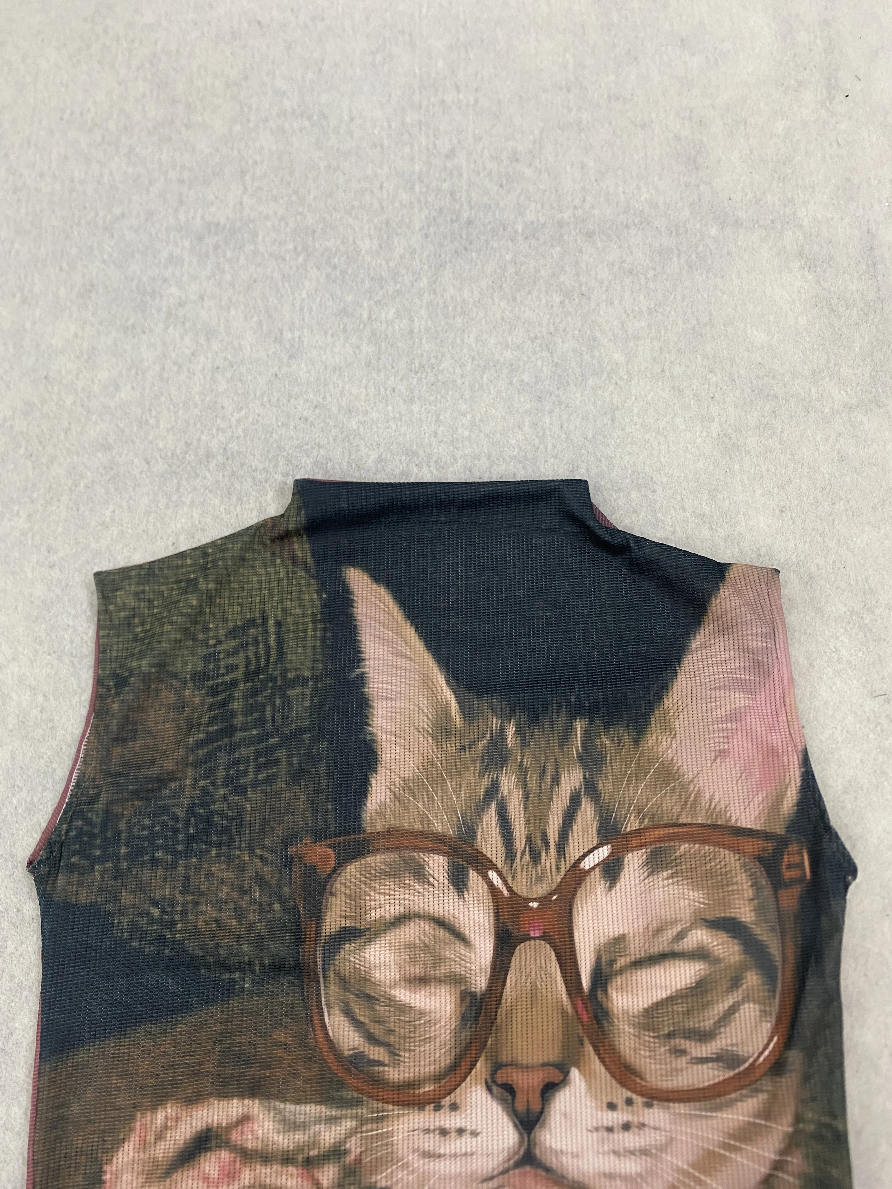 Retro INS Sommer Damen Hochgeschlossenes Neues Sommer-Waffel-Print-Top Orientalisches Koi Kurzarm-T-Shirt – Detail 17
