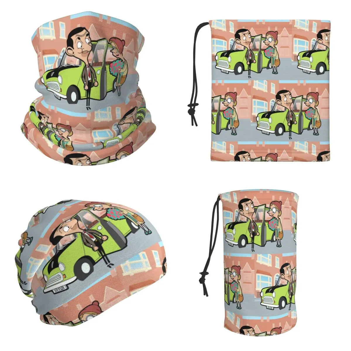 Mr Bean Bandana Neck Cover Printed Wrap Mask Scarf Hiking Fishing Face Mask For Men Women Adult Washable