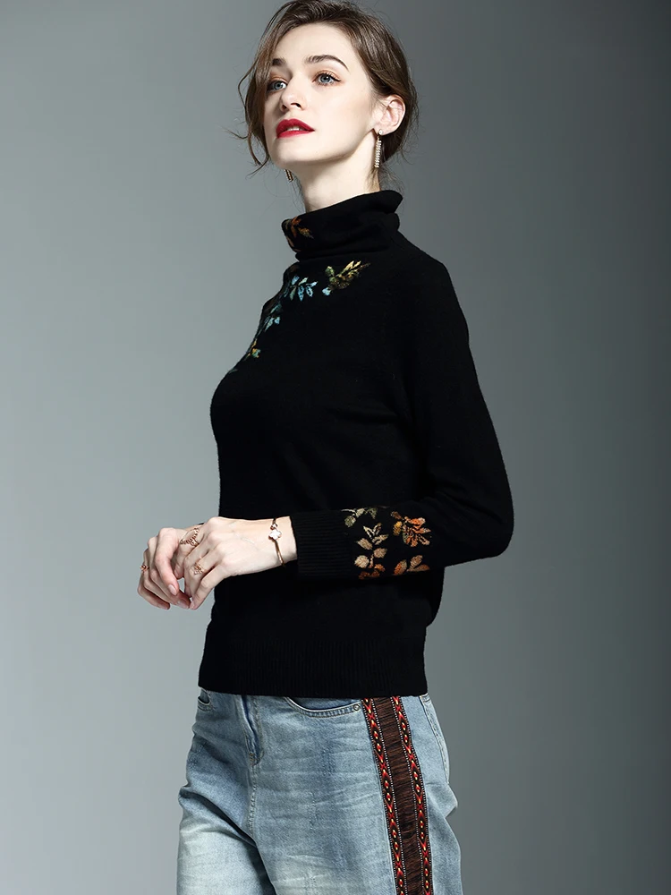 

Autumn Winter Clothes 2022 New in Trend Fashion Sueters de Mujer High Collar Long Sleeve Top Wool Thick Pullover Sweater Women