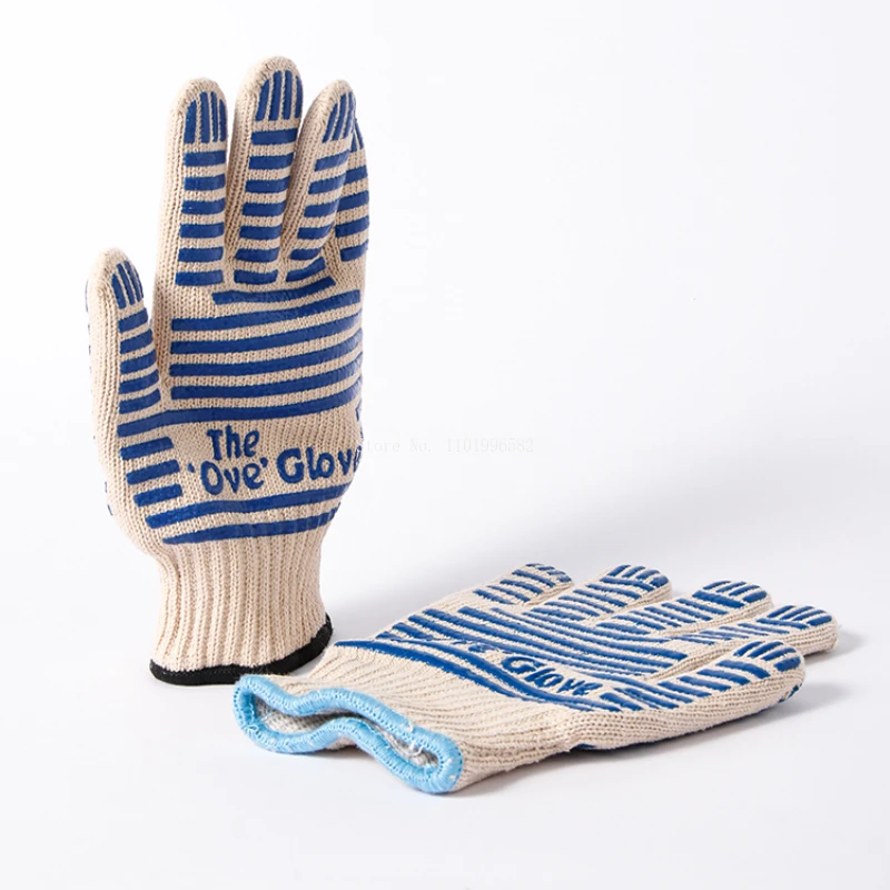 282℃ High Temperature and Anti-ironing Ceramic Kiln Heat Insulation Gloves Thickened Aramid Five Fingers Protective Supplies