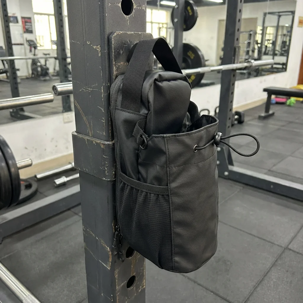 Magnetic Gym Bag for Men and Women – Sling Bottle with Magnetic Attachment | Water Bottle Holder, Gym Pouch, Crossbody Bag for T