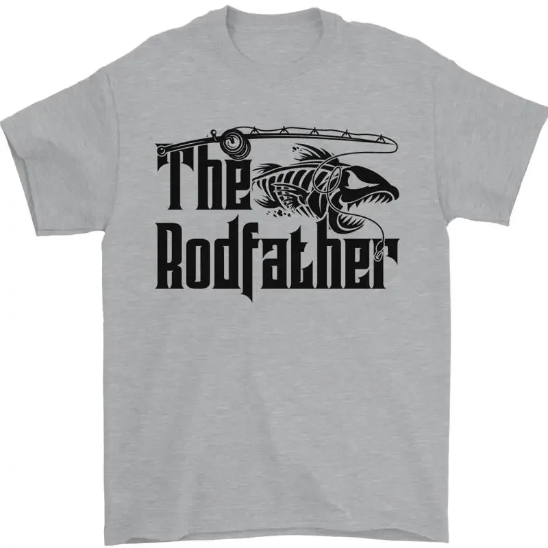 Die Rodfather Lustig Fischen Stange Vater Herren Maglietta 100% Cotton