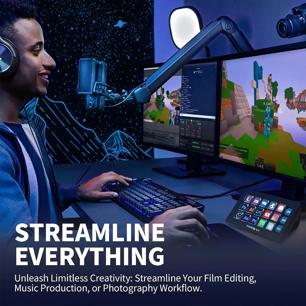 MRSVI 293S Stream Dock لوحة المفاتيح البصرية الصغيرة Lcd زر تحكم لإنشاء المحتوى المباشر زر مخصص لـ Win/Macos #3