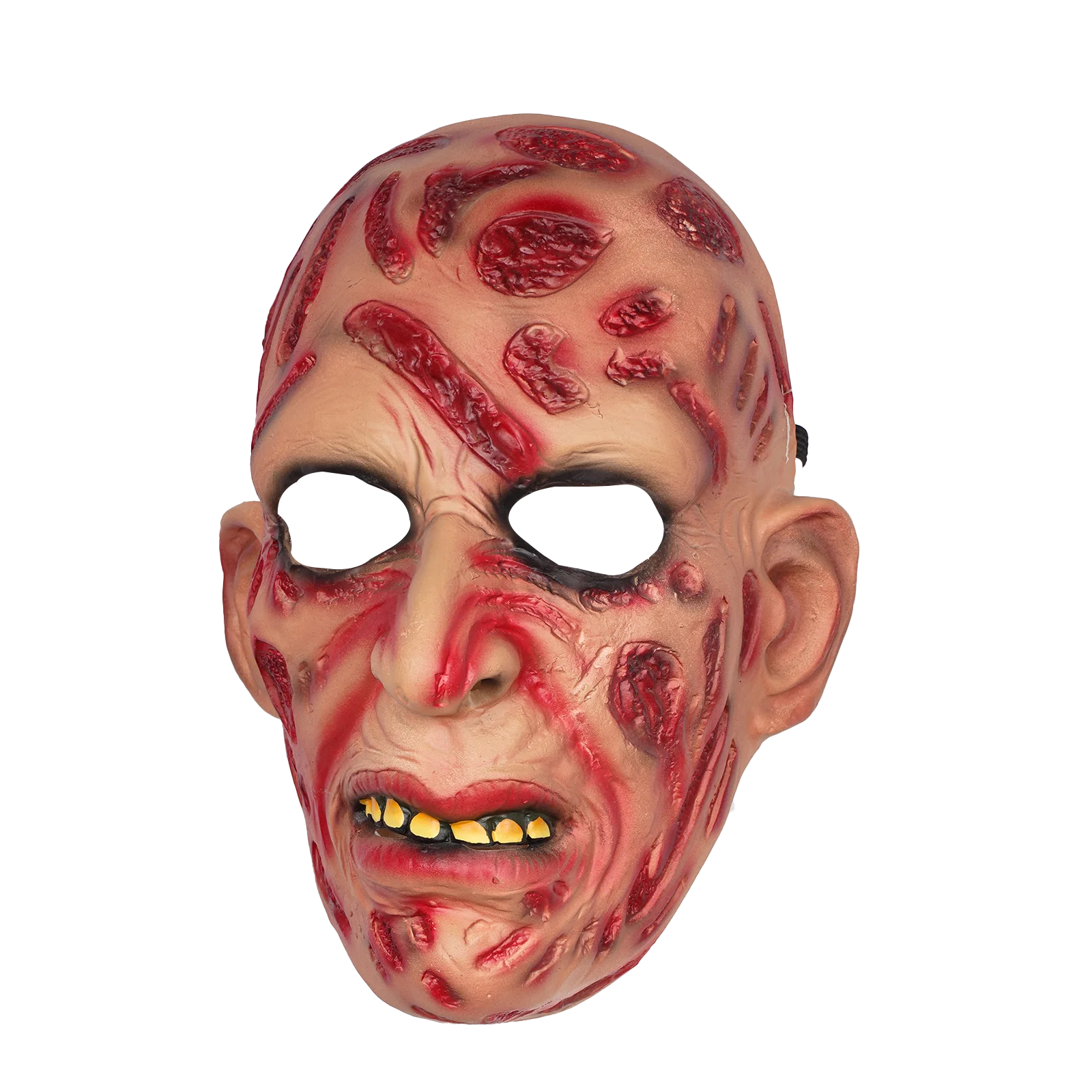Freddy Krueger Scary Burn Scar Mask, Realistic Latex Zombie Headgear, Adult Cosplay Prop for Haunted House & Halloween