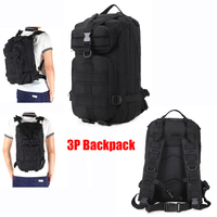 High Quality Nylon Waterproof Military Backpack Tactical Outdoor Hiking Camping Hunting Trip Large Capacity 30L 3P Bag