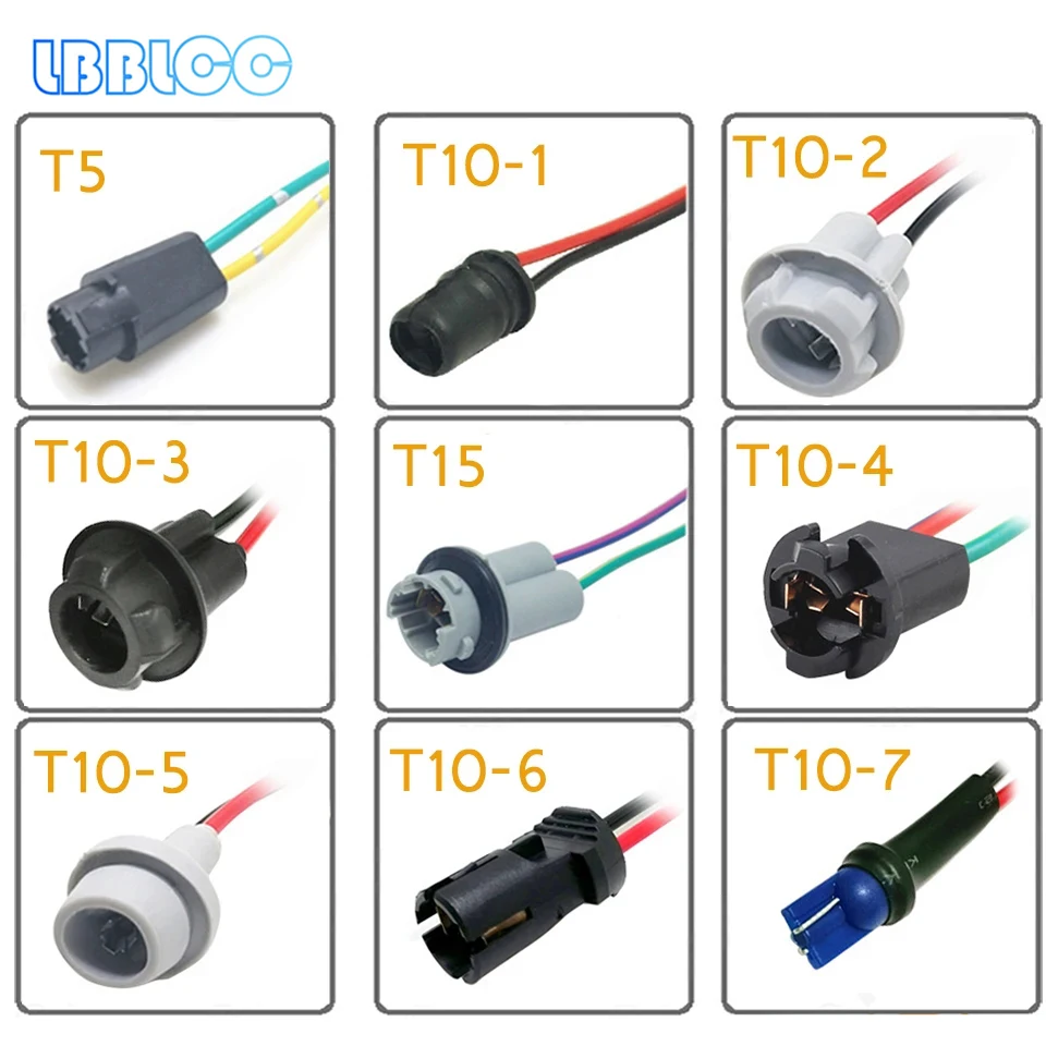 

Автомобильные аксессуары, 1 шт., гнездо для лампы T5 T10 W5W, розетки, светодиодный адаптер, разъем t15, держатель, подставка для автомобильной лампы, удлинитель кабеля, штепсельная вилка