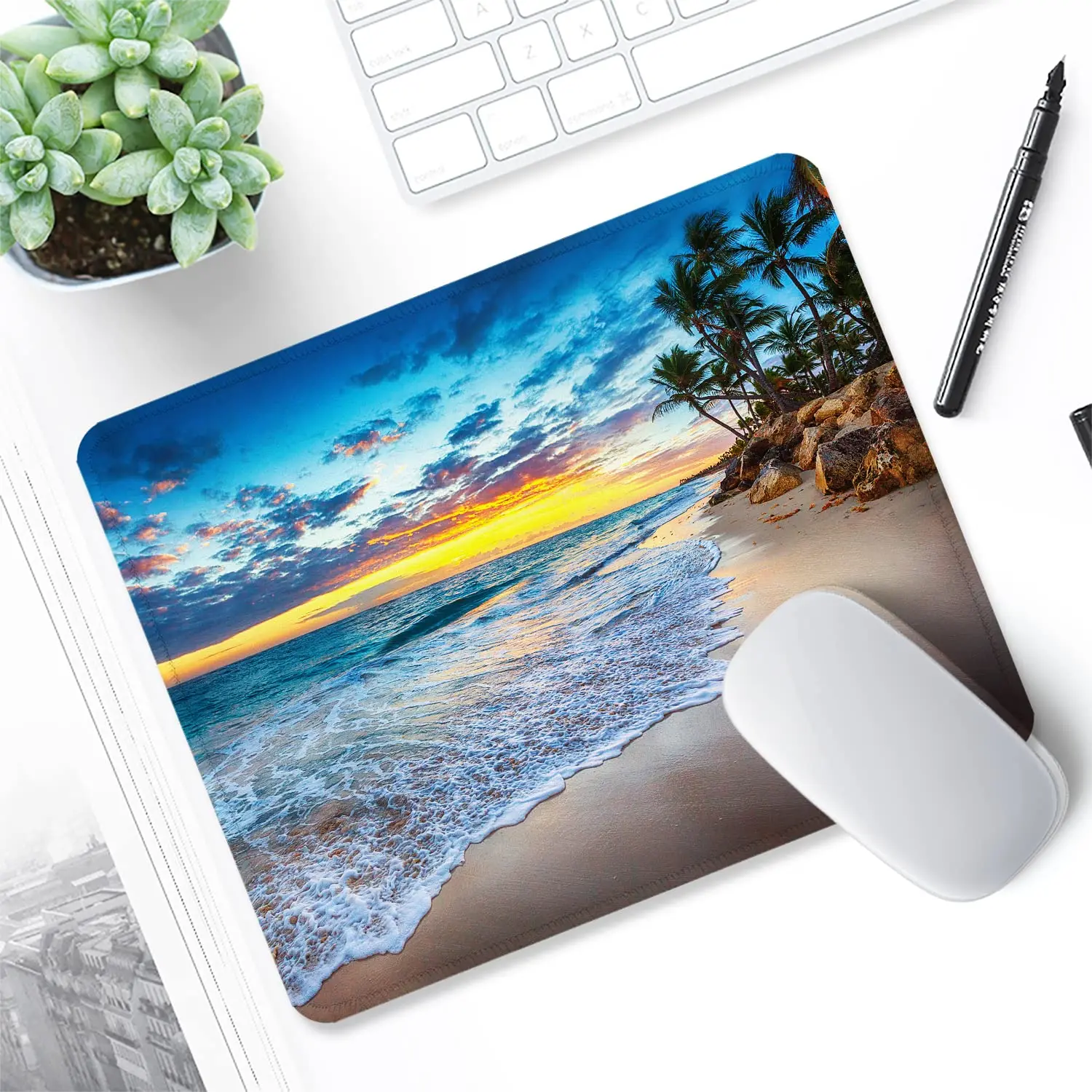 High Quality Natural Scenery Printing Gaming Mousepad Gamer Mouse Mat Keyboard Mats Desk Pad Mousepads 22x18cm For Computer