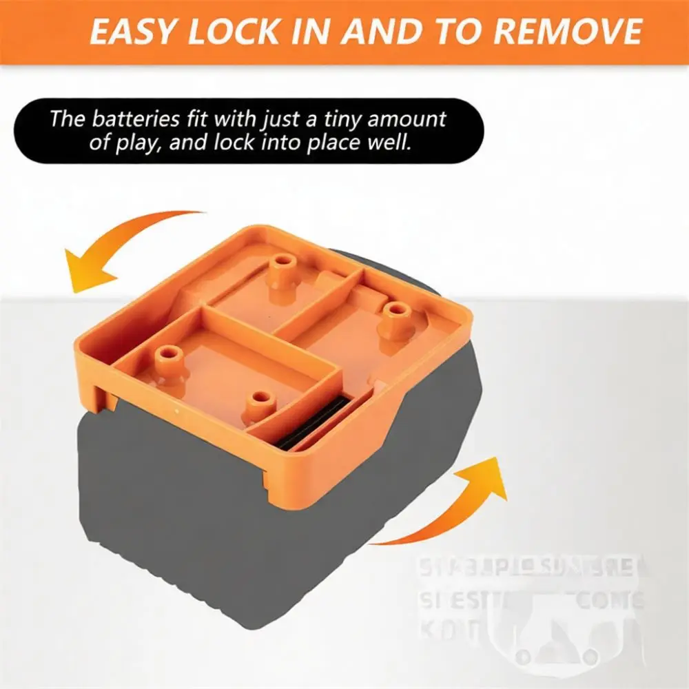 Wall Mount Rack For Ridgid 18V Battery Storage Organizer Dock Stand Holder Power Tool Garage Fitting System