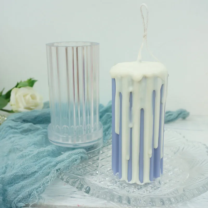 cylinder strip home Decoration Silicone Candle Molds Bee wax candle moldDIY Plaster candle Mould