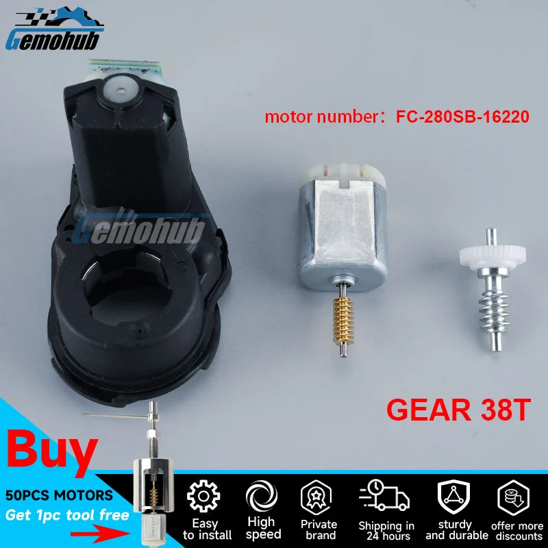 

Gemohub Car Exterior Side Rearview Mirror folding Motor gear 38T module For Hyundai Santa Fe Mitsubishi Outlander Eclipse Cross