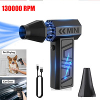 Turbo Jet Fan Electric Air Duster Portable 130000RPM Cleaning Blower Tool Car Blowing Snow 4 Gears adjustable Type-C Charging