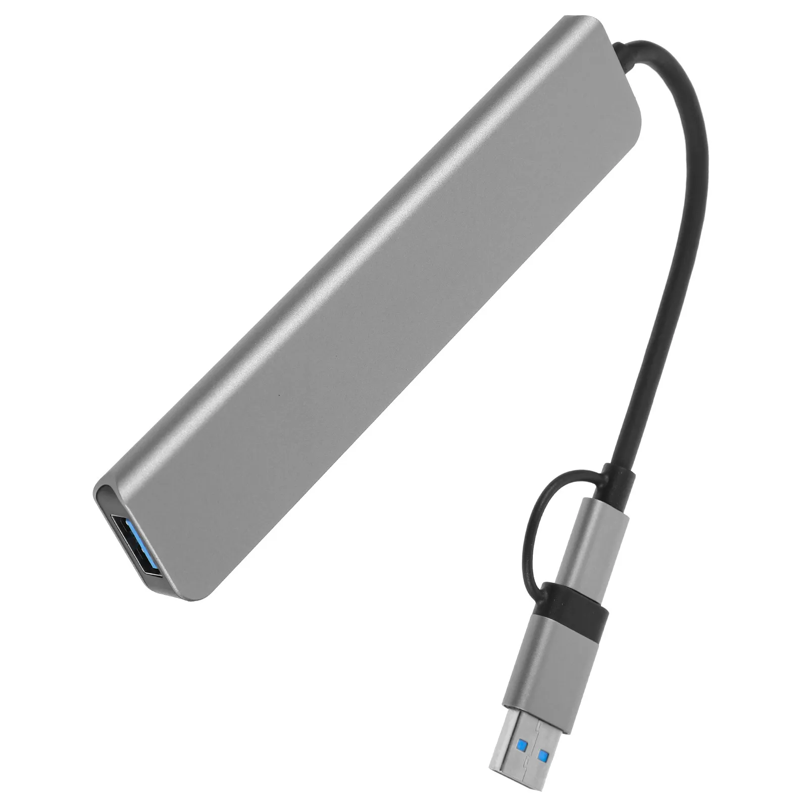 Laptop USB Hub Multi-usb Port Extra Ports for Laptops Plug Computer Black Extender