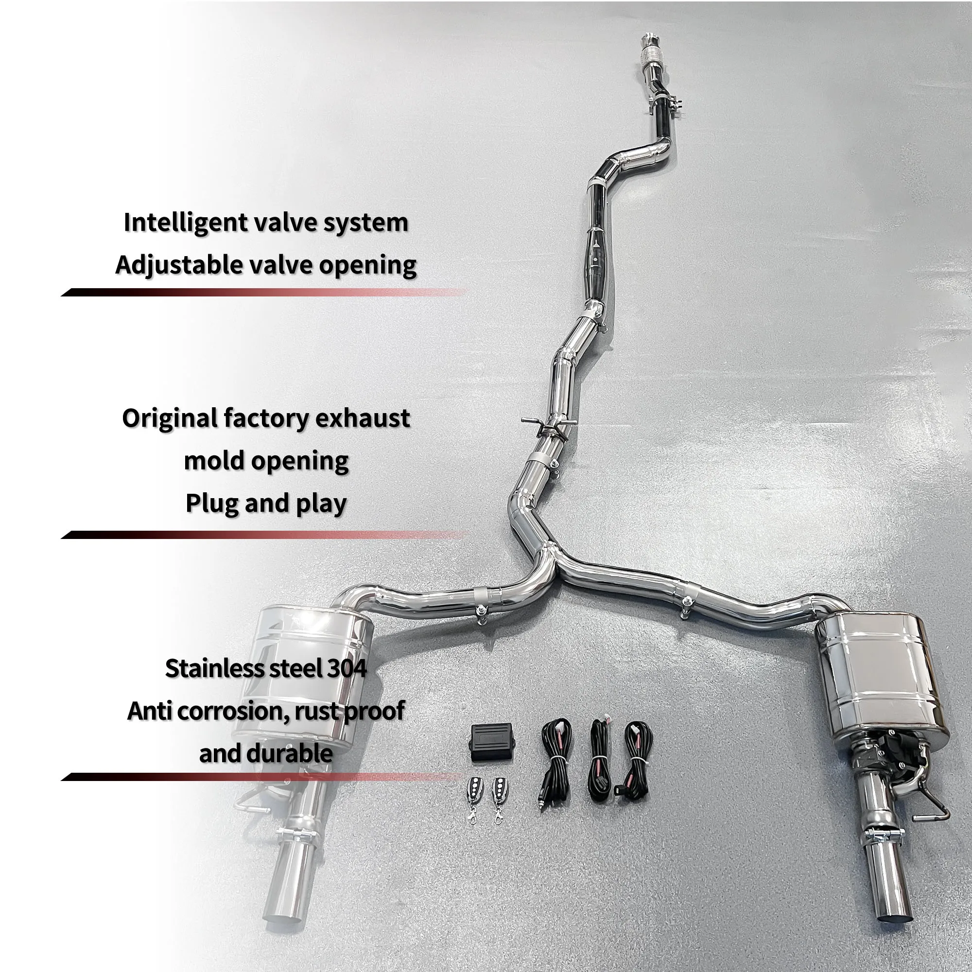 HEO High Quality Exhaust For Mercedes Benz W205 C200 C250 C260 C300 1.6T 1.5T 2.0T 304 Stainless Steel Car Exhaust System - Image 2
