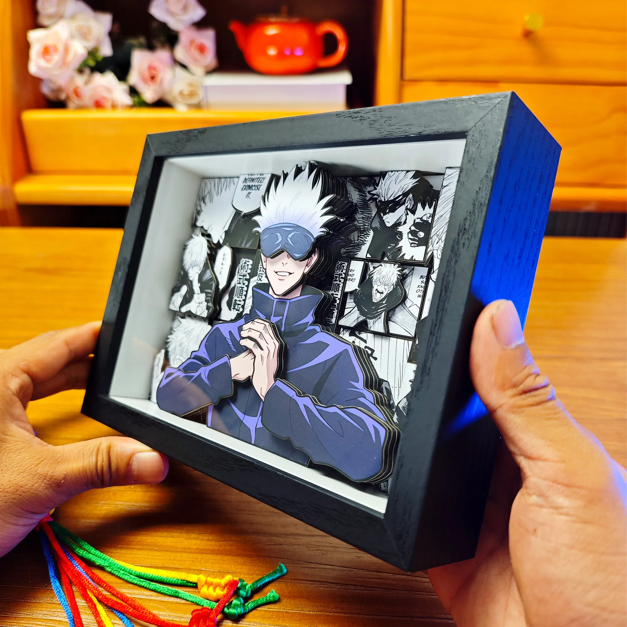 Anime Jujutsu Kaisen Itadori Yuji Satoru Gojo Inumaki Toge Cosplay Hanging Picture Handmade 3d Stereo Painting Halloween Gift