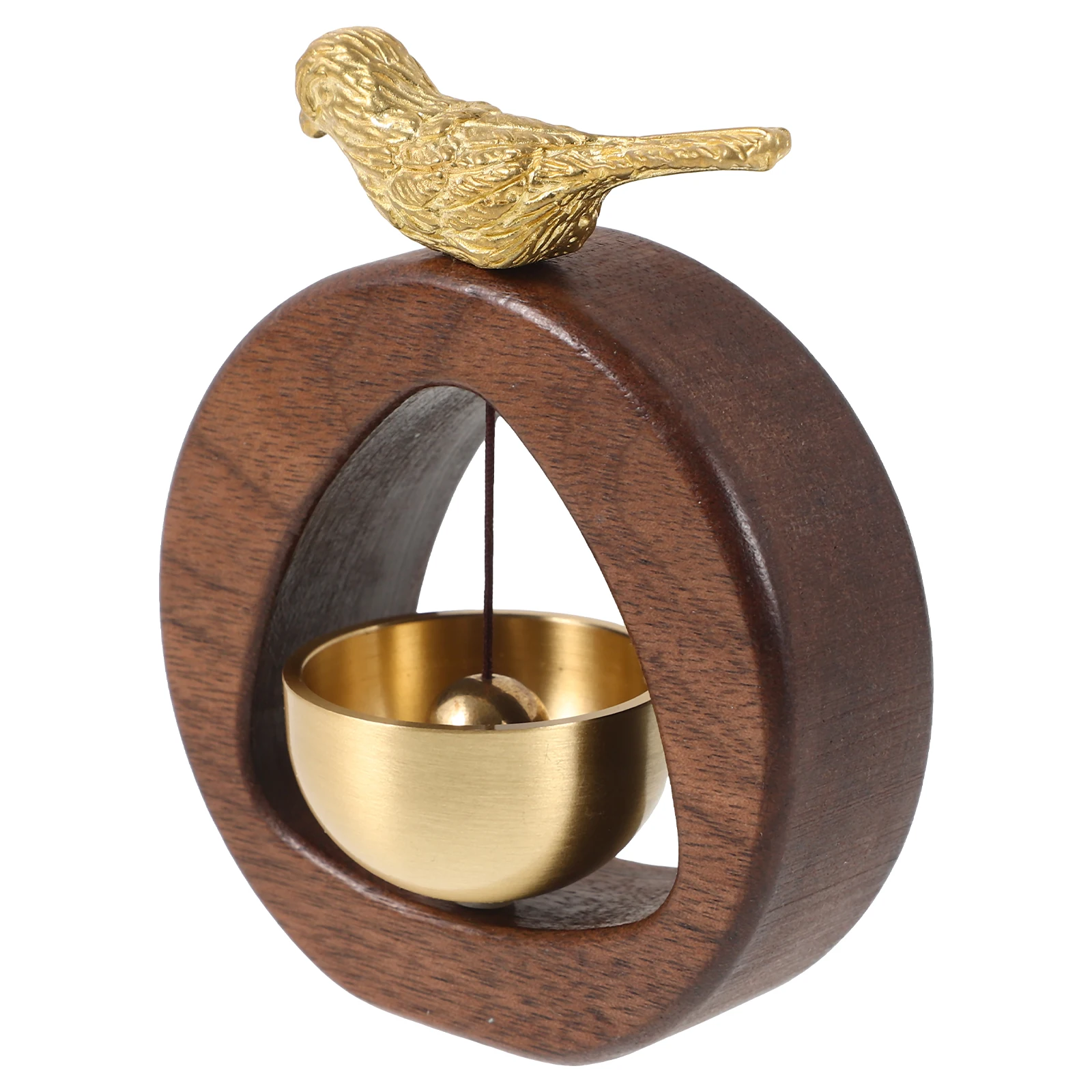 

Japanese Style Doorbell Accessories Yellow Copper Bell for Home Entry Shopkeeper Bells Wooden Door Chime Simple Decorative Door