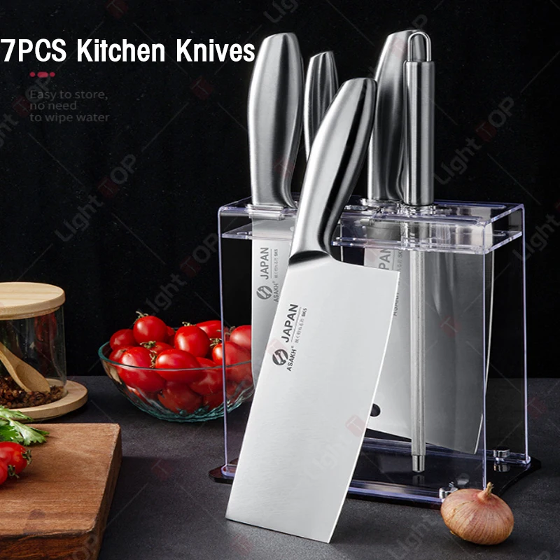 Stainless Steel Kitchen Knives Household Fruit Slicing Professional  Meat Cleaver Boning Knife Hollow Handle Chopping Knife