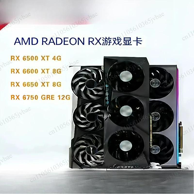 1PCS for RX 6500 XT 6600 6600 XT 6650 XT 6700  Used Mining GPU Gaming Graphics Card