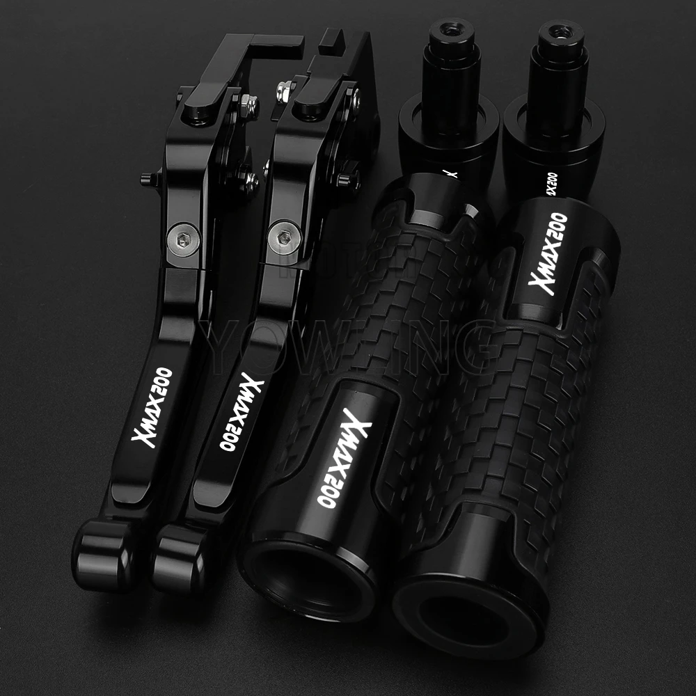 

XMAX200 Motorcycle Adjustable Brake Clutch Levers Handlebar grips For Yamaha XMAX X-MAX 200 X-MAX200 All years 2006-2024 2025