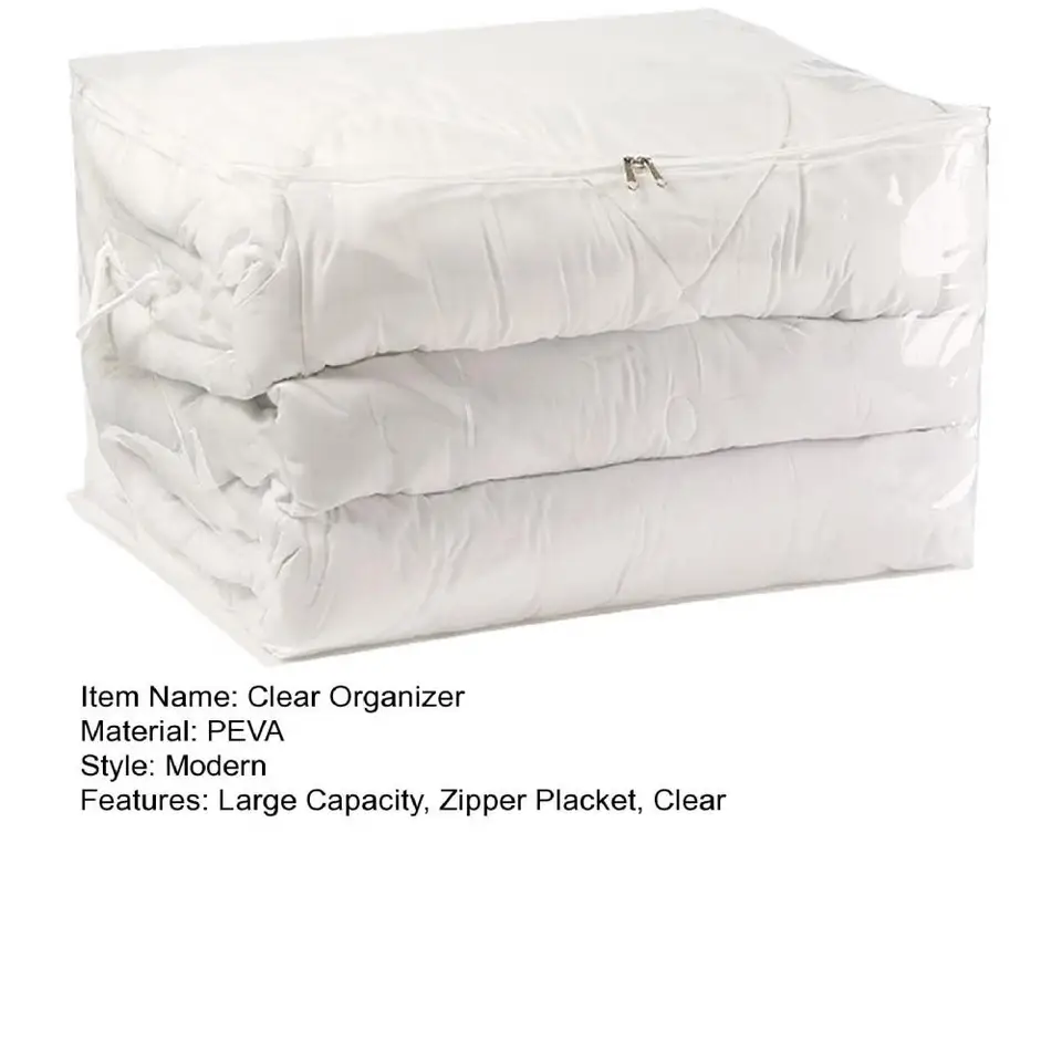 Organiseur de vêtements en maille transparente meuble rangement Cadre Type de sous-lit 30L