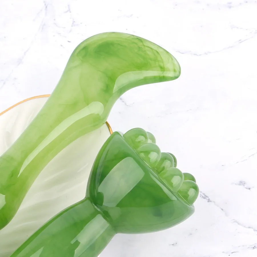 جهاز تدليك الوجه غوا شا القابل لإعادة الاستخدام، أداة محمولة متعددة الاستخدام للوجه والجسم والعين والرقبة وفروة الرأس - ملحق العناية اليومي بالجمال