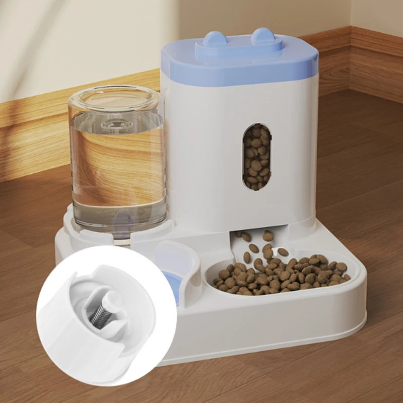 Automatic Feeder Dog Cat Food Bowl with Water Fountain Foods Storage Box Dispenser Container Pets Supplies Kitten Accessories