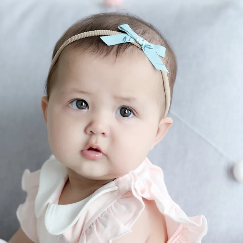 1pc Cute Bow Baby Headband for Girl Nylon Head Bands Turban Newborn Headbands Hairbands for Kids Baby Hair Accessories