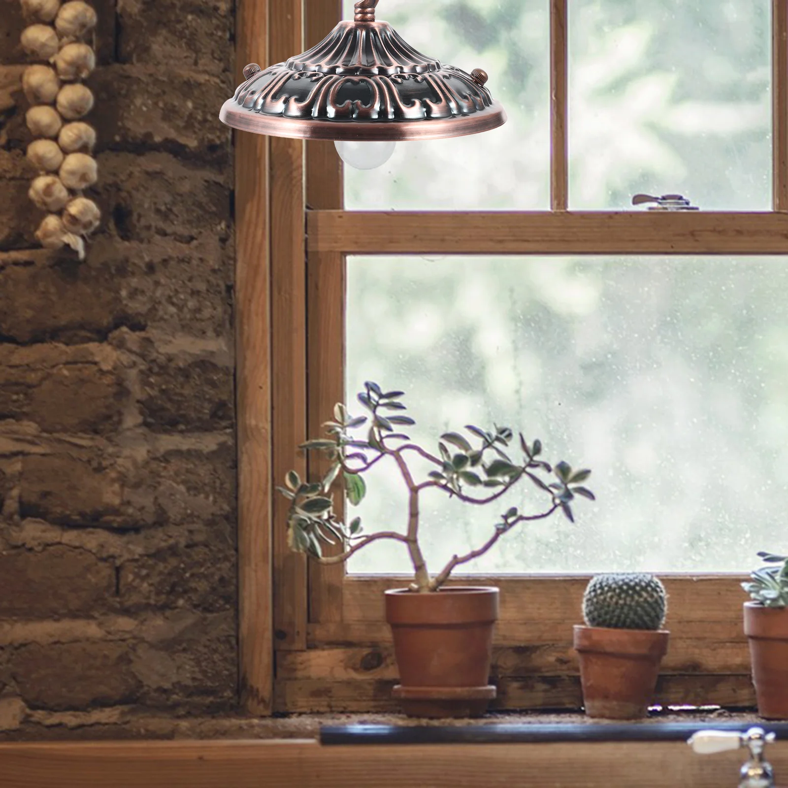 

Chandelier Canopy Ceiling Cover Plate Retro Design Color Heavy Duty Hook for Pendant Light Fixture Mounting Bracket