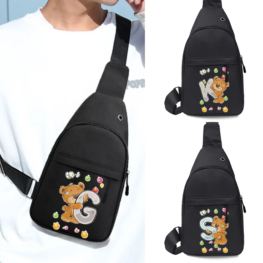 Casual Cycling Chest Crossbody Bag, Separate Outer Pocket, Organizer for Access Cards & Earbuds