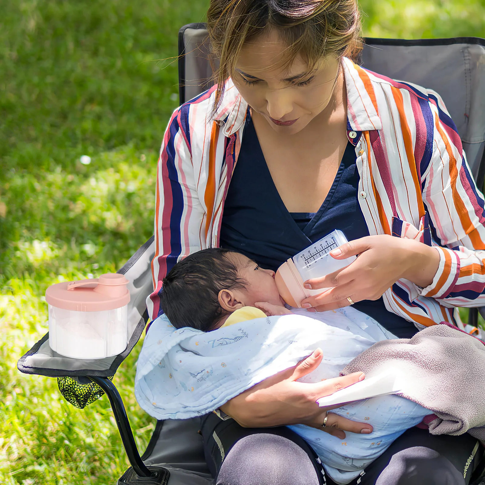 

2 шт. многоразовый вращающийся дозатор сухого молока, портативный контейнер для формулы, герметичная конструкция без пролива для хранения дорожного отделения