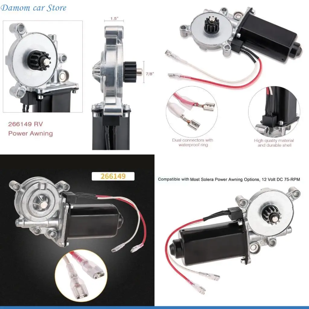 

A2UC Upgraded Metal Motor Efficient Motor 75RPM Convenient Motor for Power Awnings