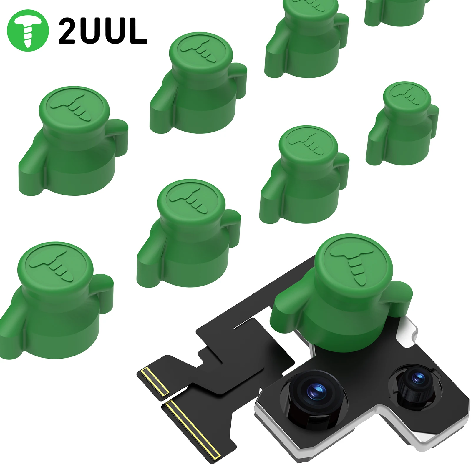 

2UUL DA35 8Pcs Magnetic Phone Camera Lens Protector, Anti-Scratch & Anti-Fingerprint Steel Cover Repair Tool Set