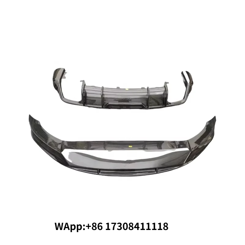 Upgrade FD Style Carbon Fiber Front Lip Front Bumper Lip Rear Diffuser Rear Bumper Lip for  9Y0 9YA 2018-2022