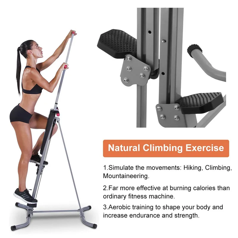 Vertical Climber Exercise Machine, Folding Exercise Climber, Home Gym Cardio, Full Body Workout, Combo Resistance Training