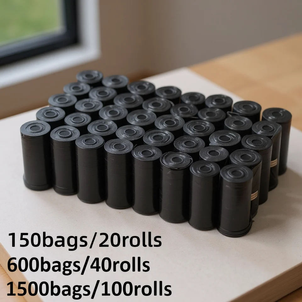 300/1500개 개 똥봉투, 휴대용 애완동물 배설물봉투, 내구성 및 누출 방지 애완동물 쓰레기봉투, 애완동물 청소용품
