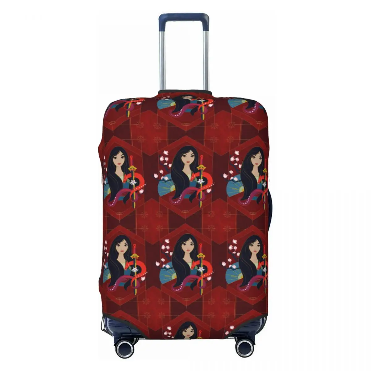 

Custom M-Mulan Cartoon Travel Luggage Cover Elastic Suitcase Cover Protector Fit 18-32 Inch