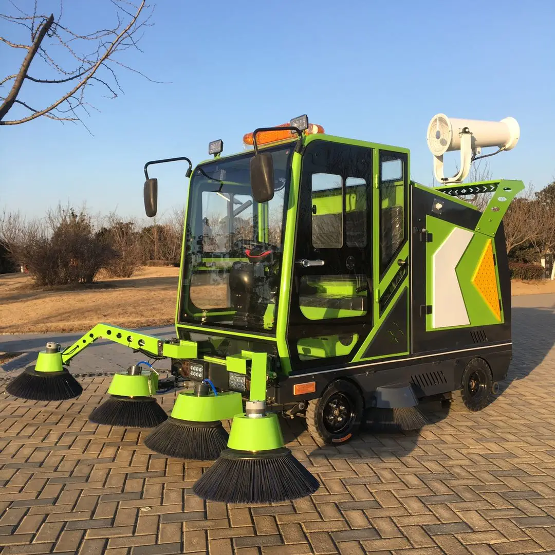 Vacuum Commercial Cleaning Car Ride On Sweeper Electric Street Floor Driving Type Full Closed Sweeper Cleaning Machine