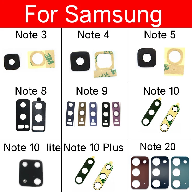 Back Camera Glass Lens With Adhesive Glue For Samsung Galaxy Note 20 Ultra Note 10 Plus Note 10  Lite Note 9 8 5 4 3 Repair Part