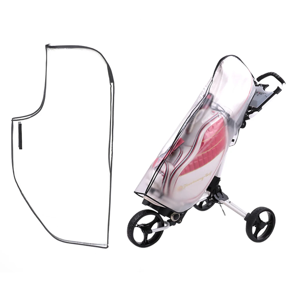 

PVC Golf Bag Rain Cover Transparent Dustproof Clear Golf Cart Travel Bag with Hood Golf Rain Bag for Golf Push Carts& Golf Club