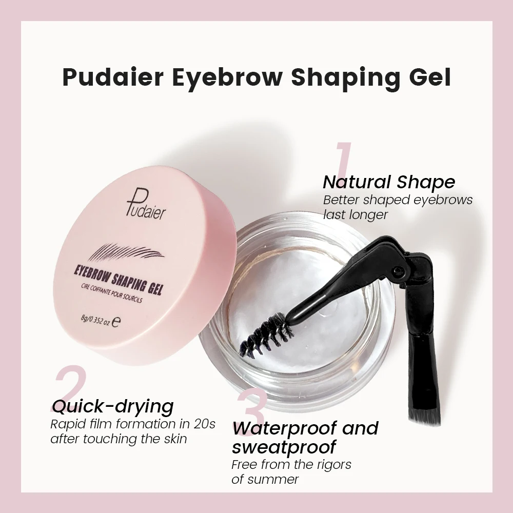Pudaier sobrancelha moldar gel sobrancelha moldar creme de longa duração tridimensional moldar sobrancelha creme sobrancelha gel
