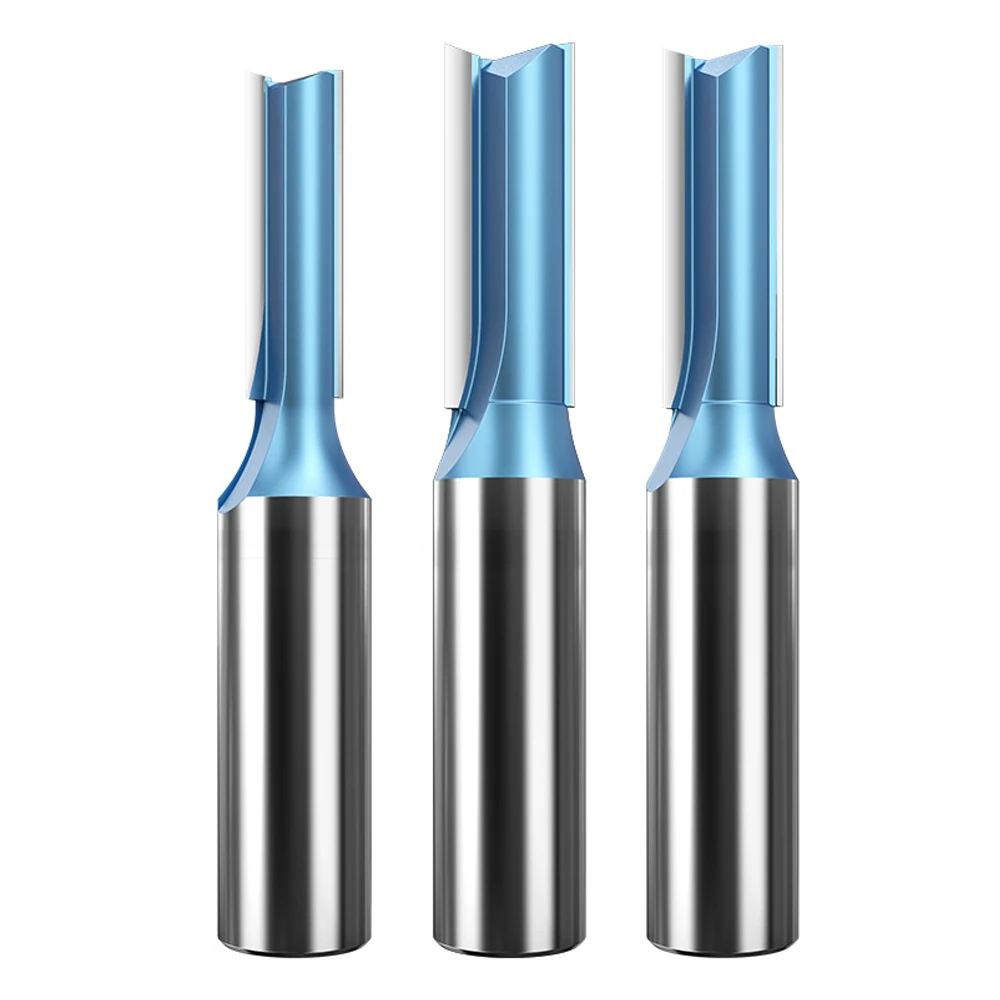 Tideway Industrial Grade Woodworking Slotting Straight Router Bit Metric Double Edge Trimming Cutter Carbide Blade CNC Bit Tools