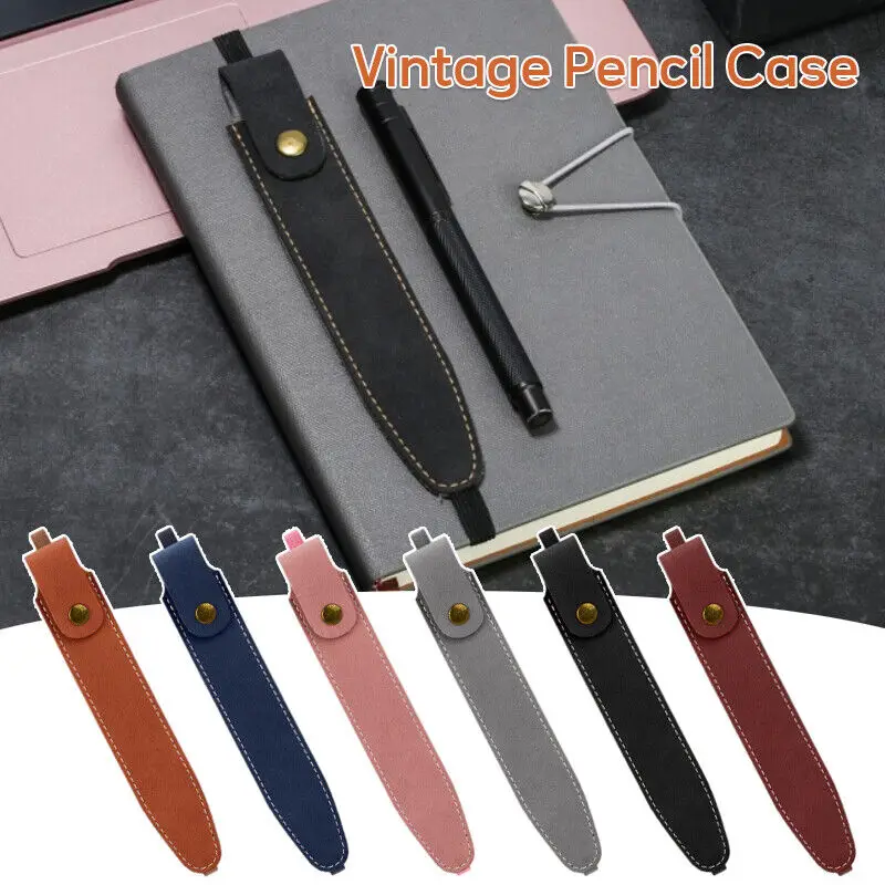 1 قطعة حافظة القلم بولي Leather الجلود شريط مرن قلم كم الحقيبة لأجهزة الكمبيوتر المحمول دفاتر حامل القلم الرصاص القلم كم حافظة جديدة