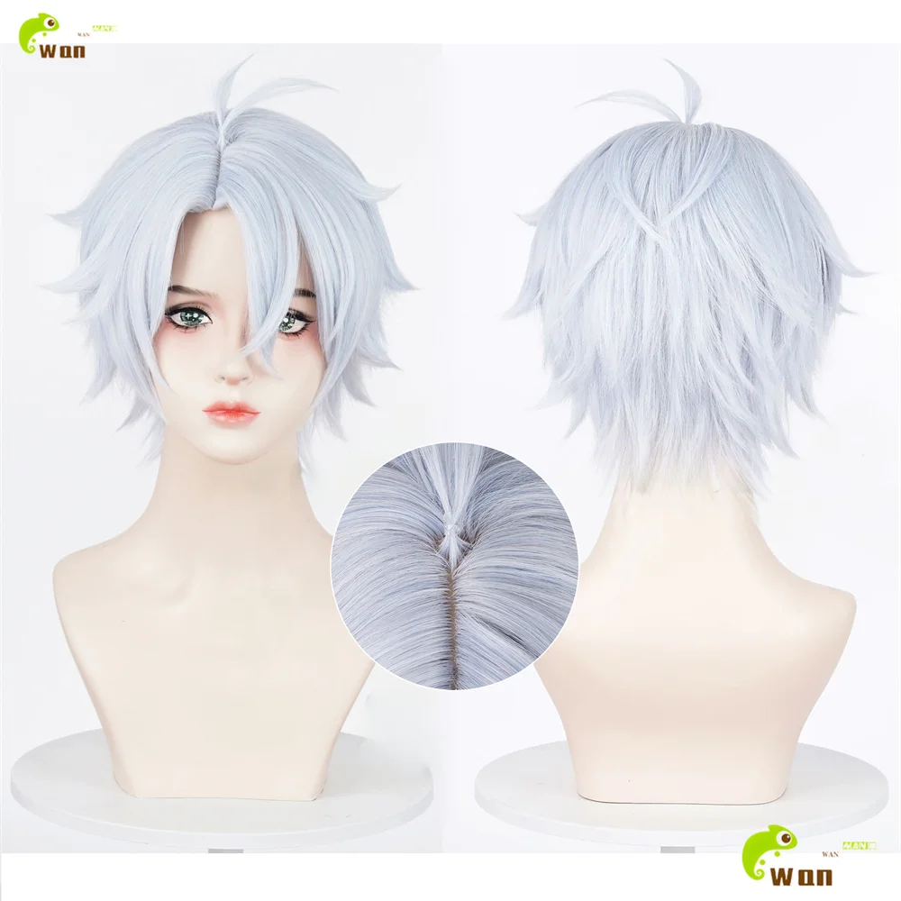 

HSR Phainon Cosplay Wig 30cm Blue Purple Mixed Wigs For Men Women Halloween Cosplay Anime Wig Heat Resistant Synthetic Hair