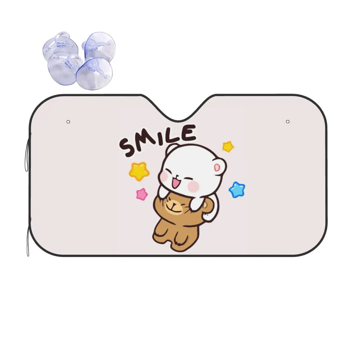 

Peach And Goma Bubu Dudu Balloon Sunshade Windscreen Car Front Windshield Window Sun Visor Accessories Covers