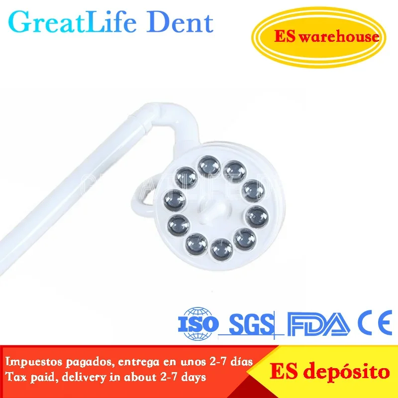 GreatLife Dent Cold Light 36w Ceiling Mount Medical Examination Shadowless Surgical Ceiling Dental Led Lamp Light