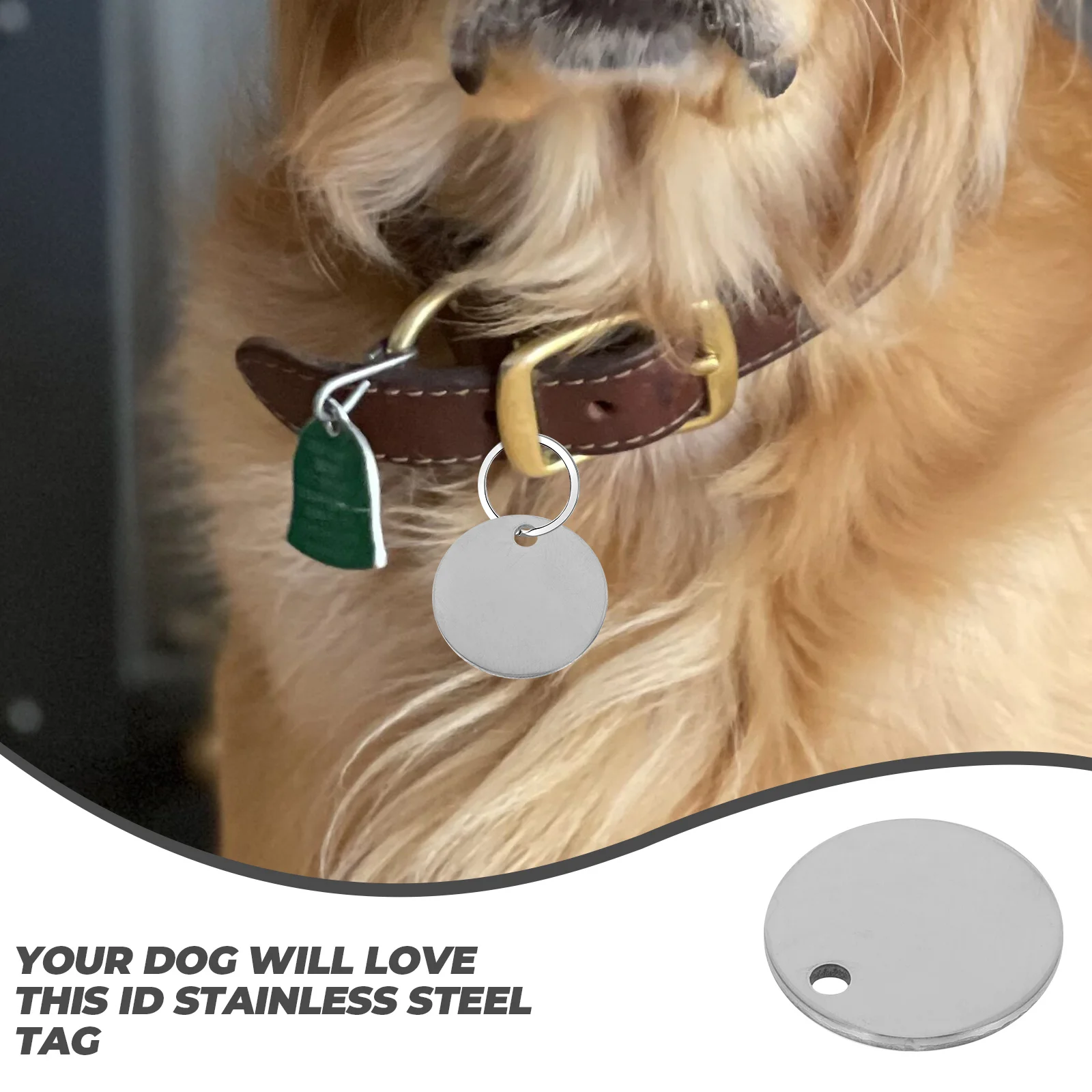 

10 Pcs Stainless Steel Dog Tag Blank Pendant Metal Stamping Tags Engraved Message Blanks