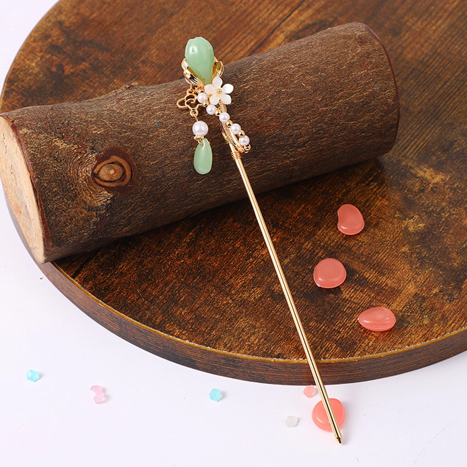 Pearl Hairpin Chinese Hanfu Hair Stick Vintage Tassel Golden Hair Clasp Chopstick 2023 New Retro Bride Wedding Hair Jewelry