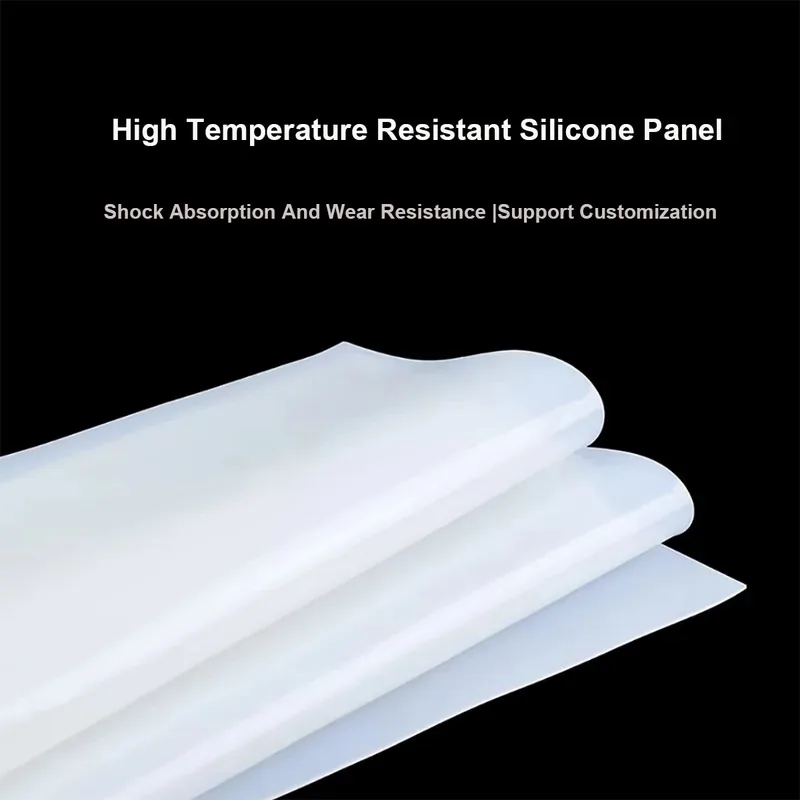High Temp Resistant Translucent Silicone Sheet Rubber Mat Multiple Sizes 50x50 100x100 200x200mm