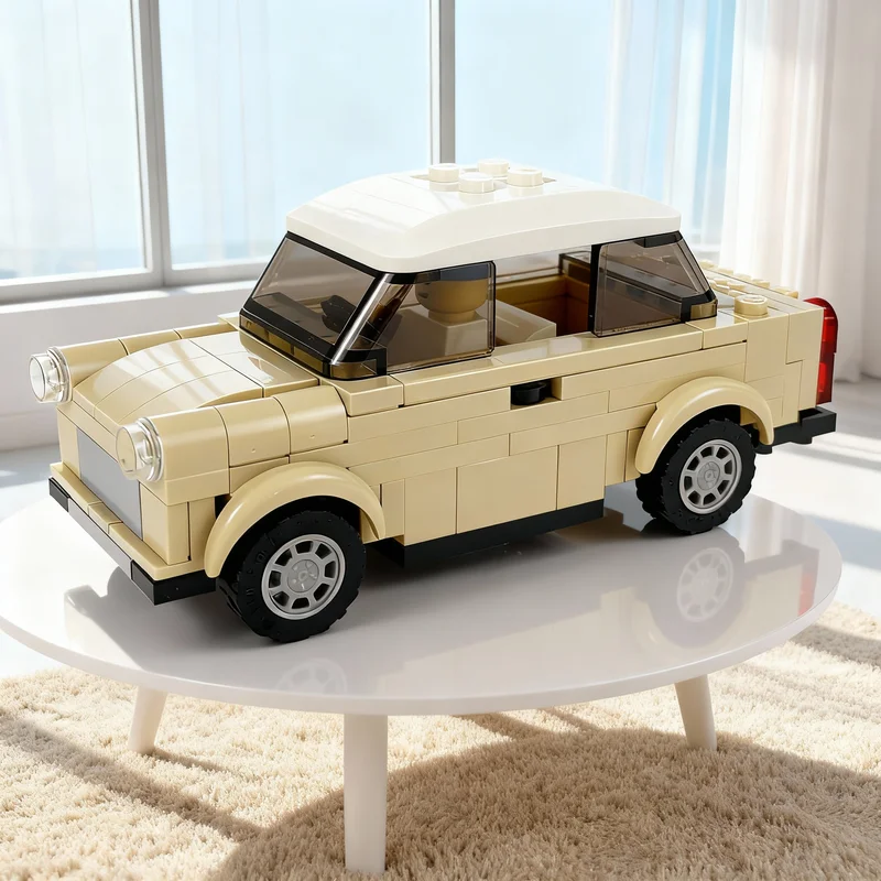 130pcs MOC Trabant 601 City Champions Model Building Blocks Toy Gift Creative Display Collectible Desk Premium Adult Kids Home